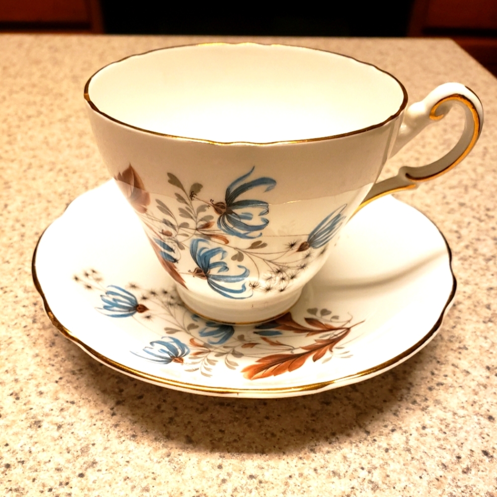 regency bone china English cup and saucer set
